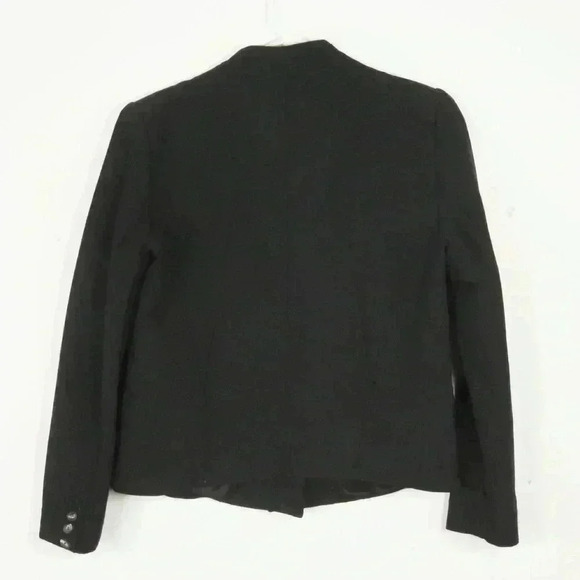 Helmut Lang Black Wool Single Button Closure Blazer Jacket Sz 10 - Picture 6 of 9